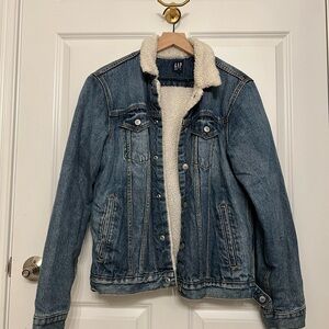 GAP Denim Jacket with Sherpa Lining